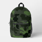 Graue dunkelgrüne Tarnung Nr. 14 Bedruckter Rucksack (Vorderseite)