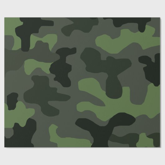 Graue dunkelgrüne Tarnung Nr. 14 Geschenkpapier (Flach)