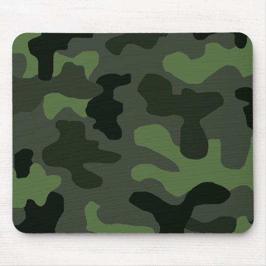 Graue dunkelgrüne Tarnung Nr. 14  Mousepad (Vorne)