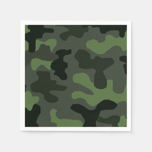 Graue dunkelgrüne Tarnung Nr. 14 Serviette (Vorderseite)