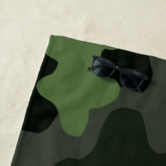 Graue dunkelgrüne Tarnung Nr. 14 Strandtuch (Beispiel)