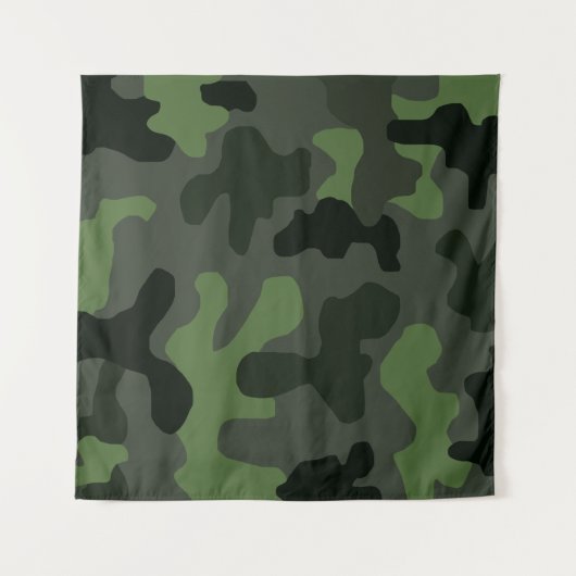 Graue dunkelgrüne Tarnung Nr. 14 Wandteppich (Vorderseite (Horizontal))