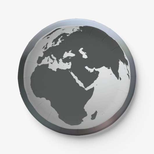 Graue Earth Globe Paper Teller (Vorderseite)