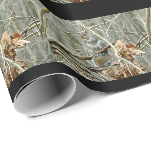 Graue Eichhörnchen-Antik Geschenkpapier (Rolleneckpunkt)