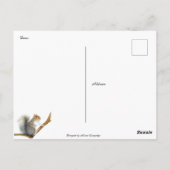 Graue Eichhörnchen Aquarellmalerei Postkarte (Rückseite)