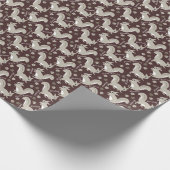 Graue Eichhörnchen Individuelle Name Boy oder Girl Geschenkpapier (Ecke)