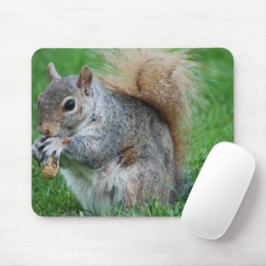 Graue Eichhörnchen-Mausunterlage Mousepad (Mit Mouse)