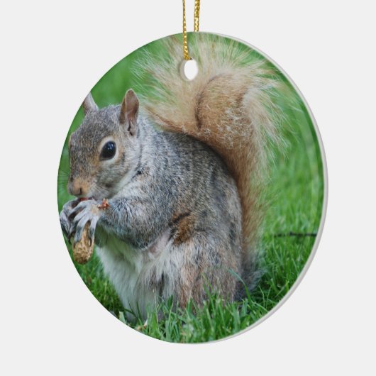 Graue Eichhörnchen-Verzierung Keramik Ornament (Links)