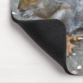 Graue Eichhörnchen Weihnachtsblessserie Mousepad (Ecke)