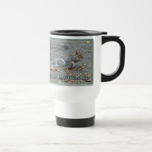 Graue Eichhörnchen Weihnachtsblessserie Reisebecher