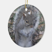Graue Eichhörnchenverzierung Keramik Ornament (Links)