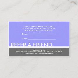 Graue einfache des Singrüns verweisen Empfehlungskarte