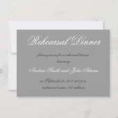 Graue einfache Script-Probe Einladung (Vorderseite)