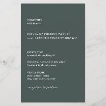 Graue, einfache Typografie - Moderne Hochzeitseinl