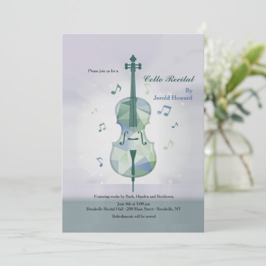 Graue Einladung (Stehend Vorderseite)