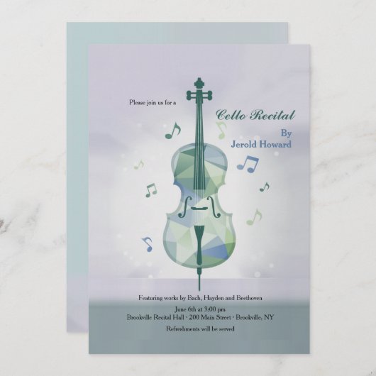 Graue Einladung (Vorne/Hinten)