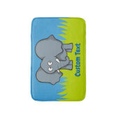 Graue Elefant Cartoon Badematte (Vorderseite Vertikal)