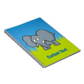 Graue Elefant Cartoon Notizblock (Rechte Seite)