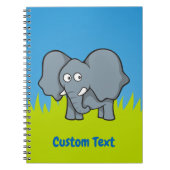 Graue Elefant Cartoon Notizblock (Vorderseite)