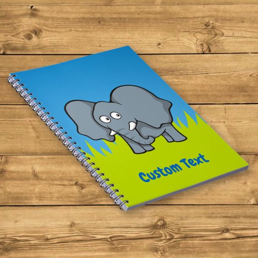 Graue Elefant Cartoon Notizblock
