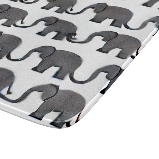 Graue Elefant Gemustert Schneidebrett (Ecke)