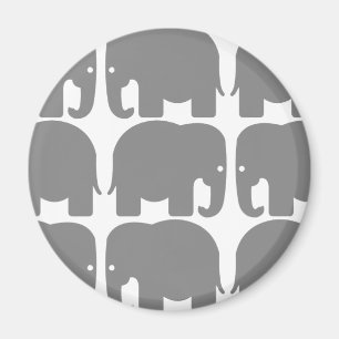 Graue Elefant-Silhouette Magnet