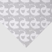 Graue Elefanten Baby Dusche Geschenkpapier Seidenpapier (Ausschnitt)