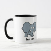 Graue Elefanten-Cartoon-Tasse Tasse (Links)