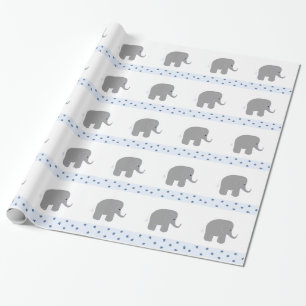 Graue Elefanten mit einem Sternenrand Geschenkpapier