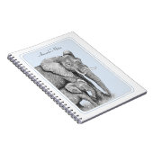 Graue Elefanten Personalisiert Notizblock (Rechte Seite)