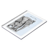 Graue Elefanten Personalisiert Notizblock (Linke Seite)