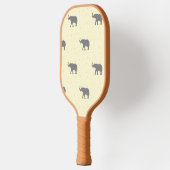 Graue Elefantenmuster Pickleball Schläger (Links)