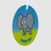 Graue Elefantenschmuck Ornament (Vorderseite)