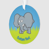 Graue Elefantenschmuck Ornament (Vorderseite)