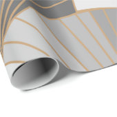 Graue Elemente mit goldener Kontur. nahtloses Must Geschenkpapier (Rolleneckpunkt)