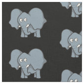 Graue Elephant-Cartoon-Muster Stoff (Nahaufnahme)