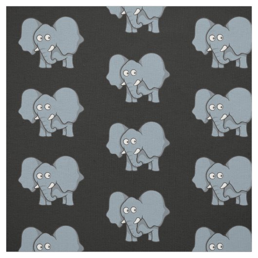 Graue Elephant-Cartoon-Muster Stoff (Muster)