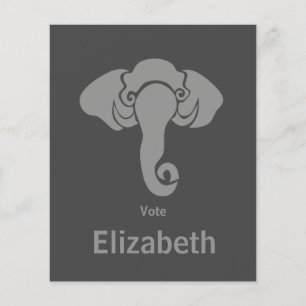 Graue Elephant Family Zuhause Address Republikanis Flyer