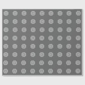 Graue Elephant Muster Hmong Wrapping Paper Geschenkpapier (Flach)