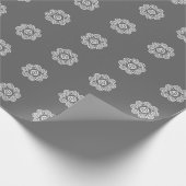 Graue Elephant Muster Hmong Wrapping Paper Geschenkpapier (Ecke)