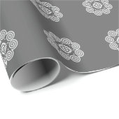 Graue Elephant Muster Hmong Wrapping Paper Geschenkpapier (Rolleneckpunkt)