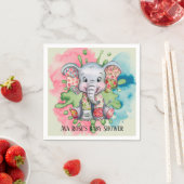 Graue Elephant Sewn Floral Patchwork Kinderdusche Serviette (Beispiel)