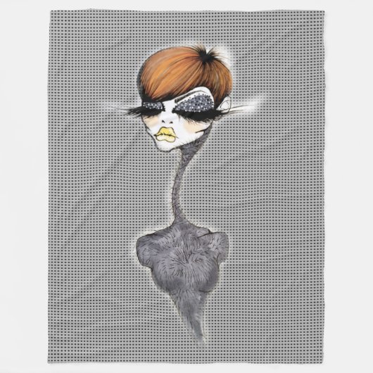 Graue Elf-Decke Fleecedecke (Vorderseite)