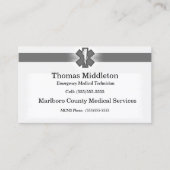 Graue EMS/EMT-Kontaktkarte Visitenkarte (Vorderseite)