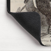 Graue englische Dorkings Hühner aus dem 19. Jahrhu Mousepad (Ecke)