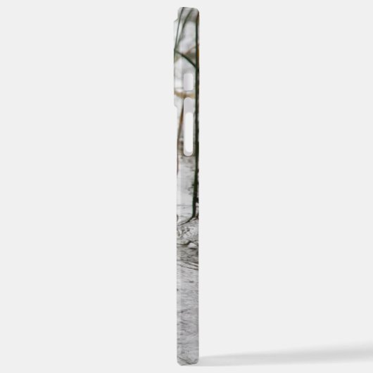 Graue Ente im Dunkeln des Sees iPhone Hülle (Linke Seite)