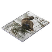 Graue Ente im Dunkeln des Sees Notizblock (Linke Seite)