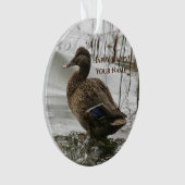 Graue Ente im Dunkeln des Sees Ornament (Vorderseite)