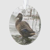 Graue Ente im Dunkeln des Sees Ornament (Vorderseite)