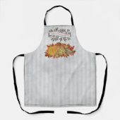 Graue Erntedank Pumpkins und Squash Schürze (Vorderseite)